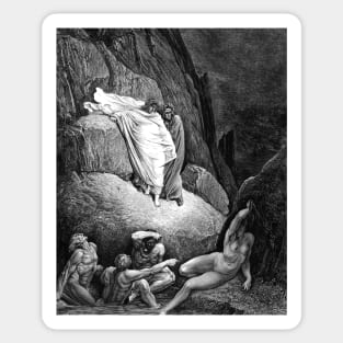 High Resolution Gustave Doré Illustration The Shade of Thaïs Sticker